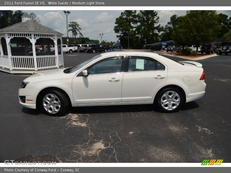 White Suede / Medium Light Stone 2011 Ford Fusion SE V6