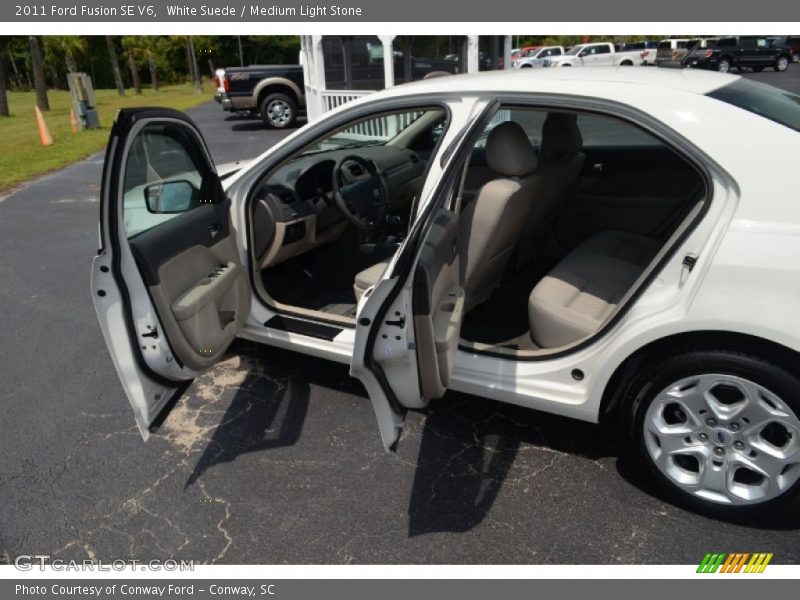 White Suede / Medium Light Stone 2011 Ford Fusion SE V6
