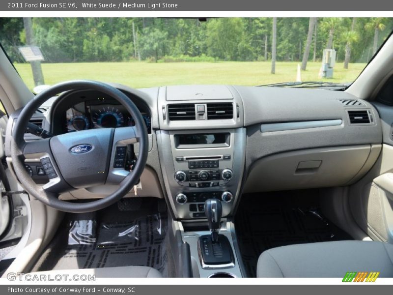 White Suede / Medium Light Stone 2011 Ford Fusion SE V6