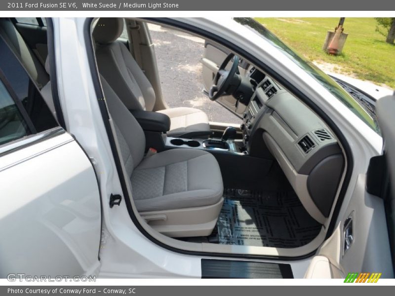 White Suede / Medium Light Stone 2011 Ford Fusion SE V6