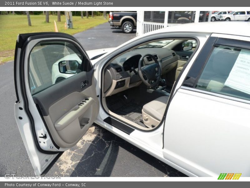 White Suede / Medium Light Stone 2011 Ford Fusion SE V6