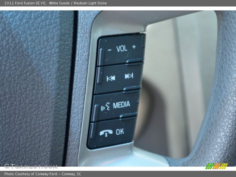 White Suede / Medium Light Stone 2011 Ford Fusion SE V6