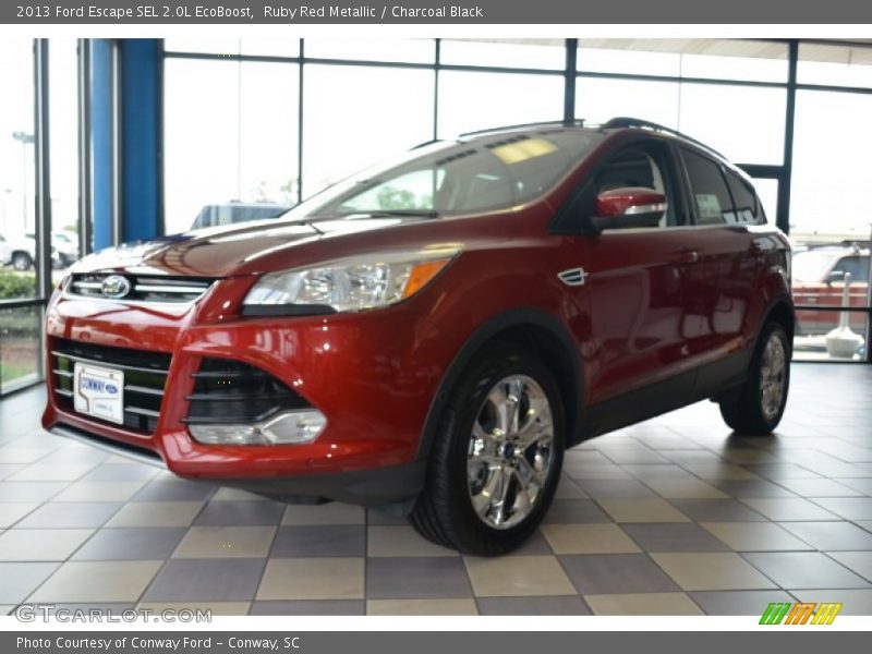 Ruby Red Metallic / Charcoal Black 2013 Ford Escape SEL 2.0L EcoBoost