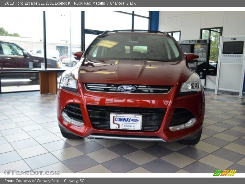 Ruby Red Metallic / Charcoal Black 2013 Ford Escape SEL 2.0L EcoBoost