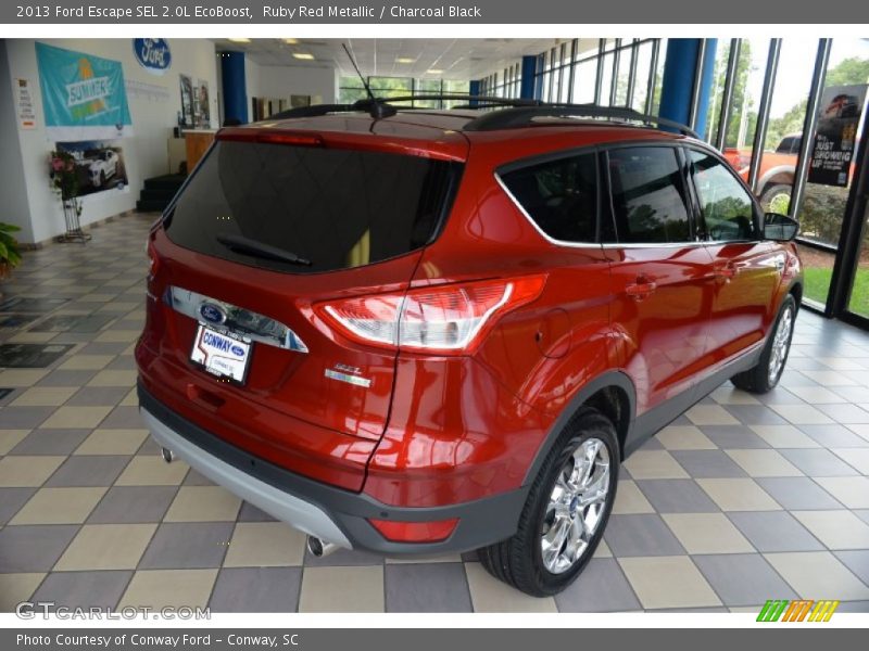 Ruby Red Metallic / Charcoal Black 2013 Ford Escape SEL 2.0L EcoBoost