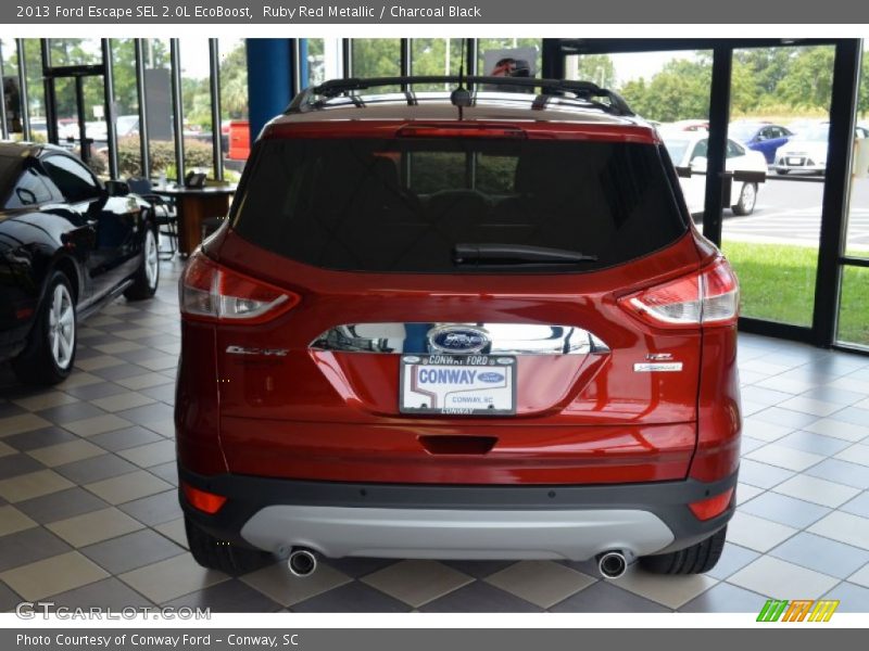 Ruby Red Metallic / Charcoal Black 2013 Ford Escape SEL 2.0L EcoBoost