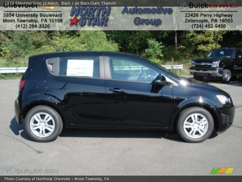 Black / Jet Black/Dark Titanium 2012 Chevrolet Sonic LS Hatch