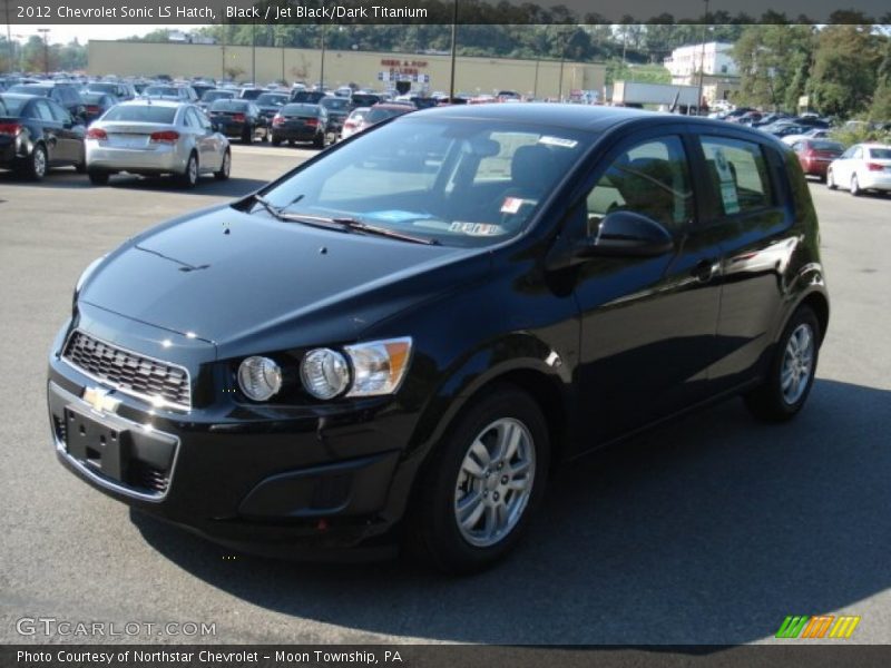 Black / Jet Black/Dark Titanium 2012 Chevrolet Sonic LS Hatch