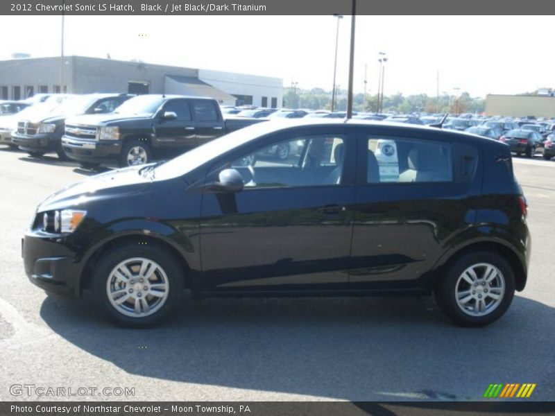 Black / Jet Black/Dark Titanium 2012 Chevrolet Sonic LS Hatch