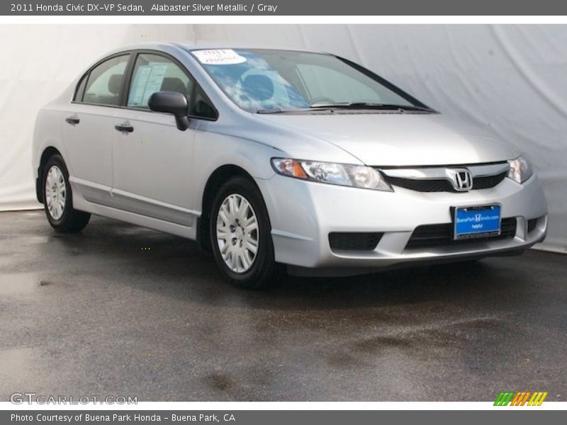 Alabaster Silver Metallic / Gray 2011 Honda Civic DX-VP Sedan