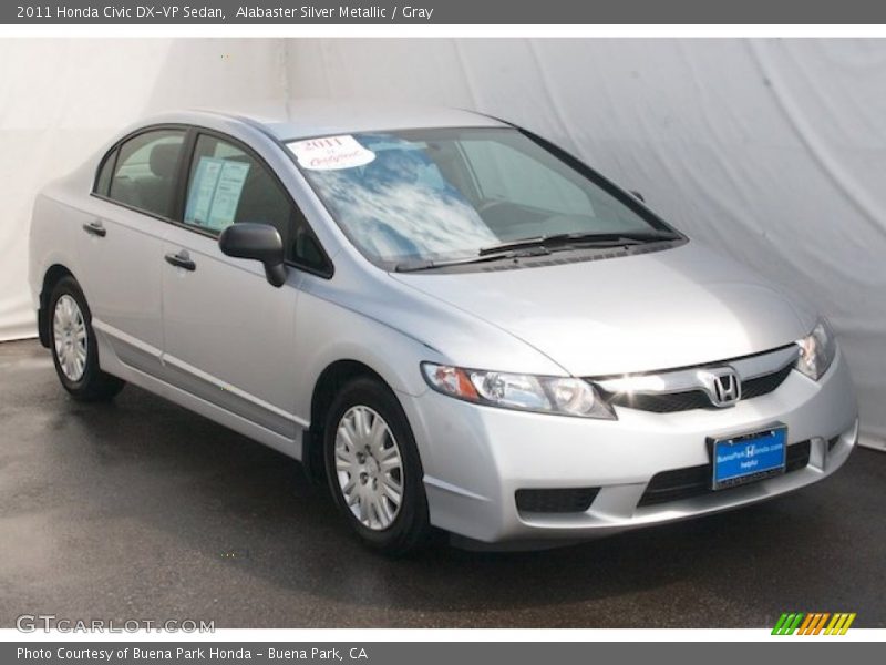 Alabaster Silver Metallic / Gray 2011 Honda Civic DX-VP Sedan