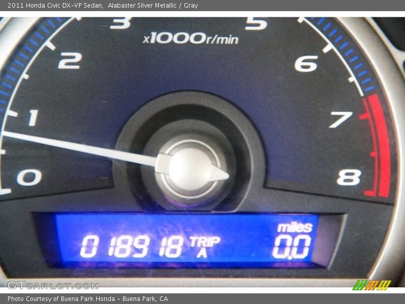 Alabaster Silver Metallic / Gray 2011 Honda Civic DX-VP Sedan