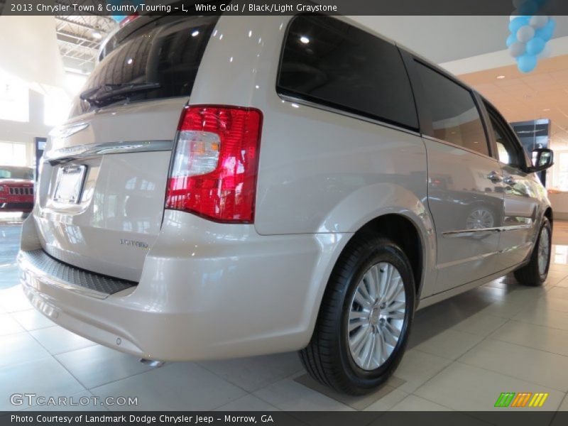 White Gold / Black/Light Graystone 2013 Chrysler Town & Country Touring - L