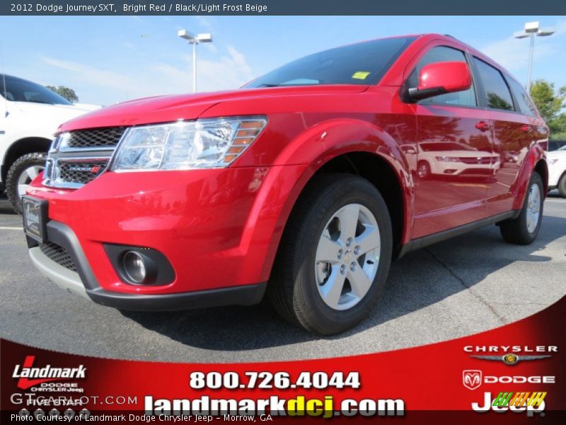 Bright Red / Black/Light Frost Beige 2012 Dodge Journey SXT