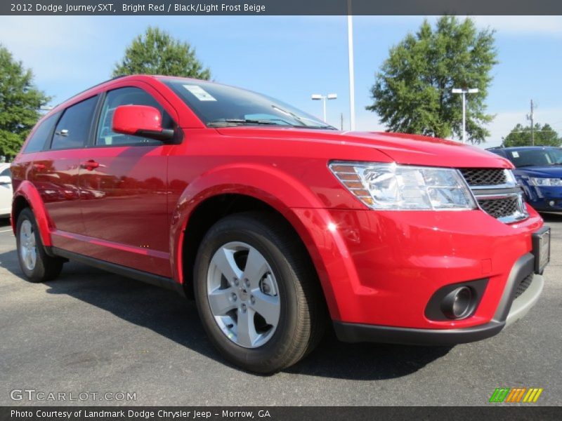 Bright Red / Black/Light Frost Beige 2012 Dodge Journey SXT