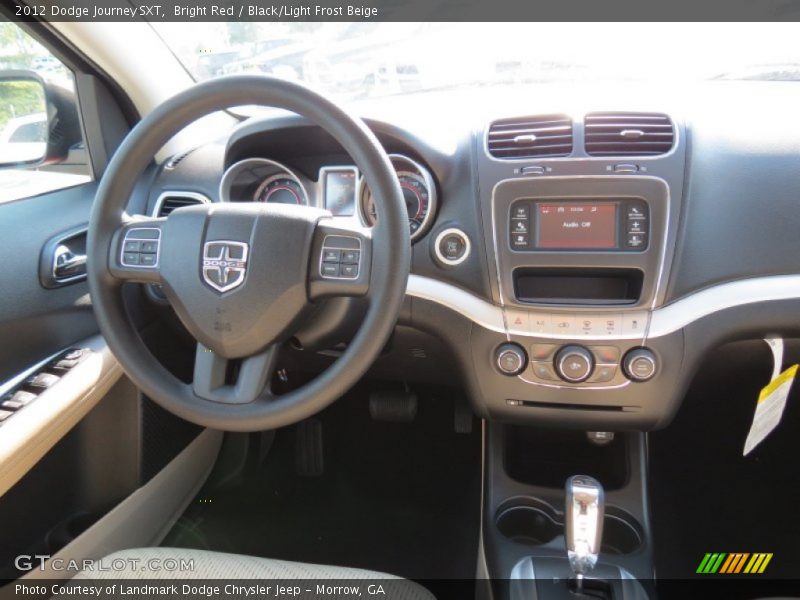 Bright Red / Black/Light Frost Beige 2012 Dodge Journey SXT