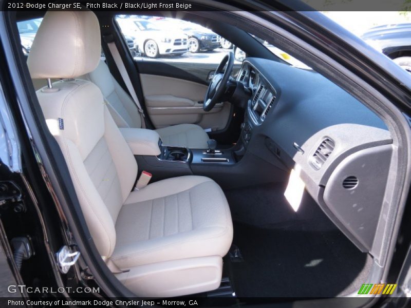 Pitch Black / Black/Light Frost Beige 2012 Dodge Charger SE