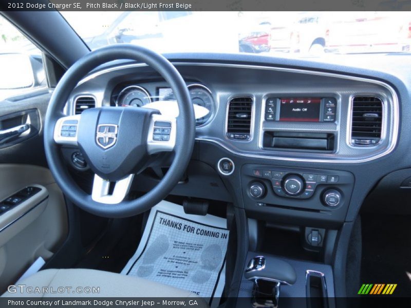 Pitch Black / Black/Light Frost Beige 2012 Dodge Charger SE