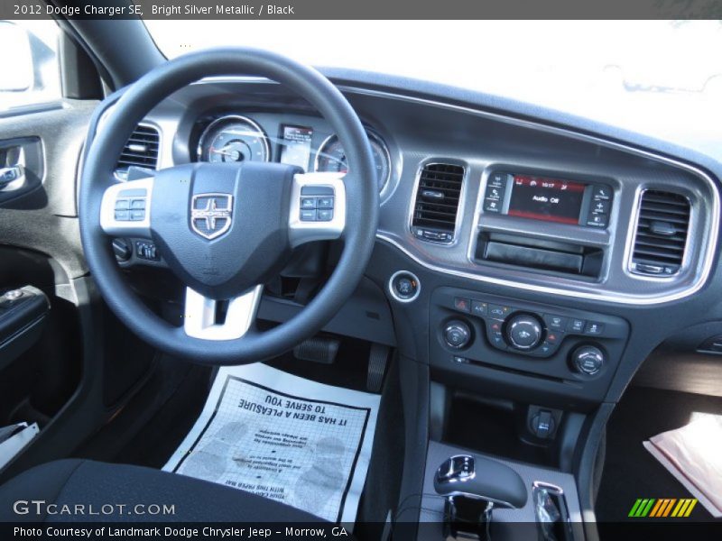 Bright Silver Metallic / Black 2012 Dodge Charger SE