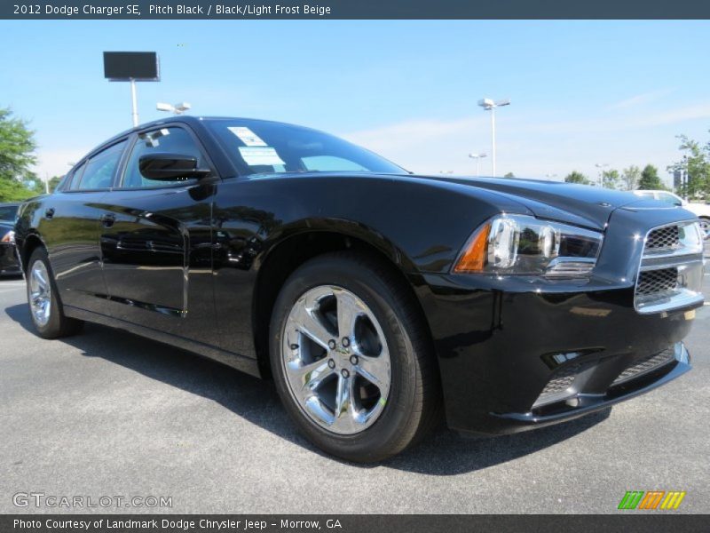 Pitch Black / Black/Light Frost Beige 2012 Dodge Charger SE