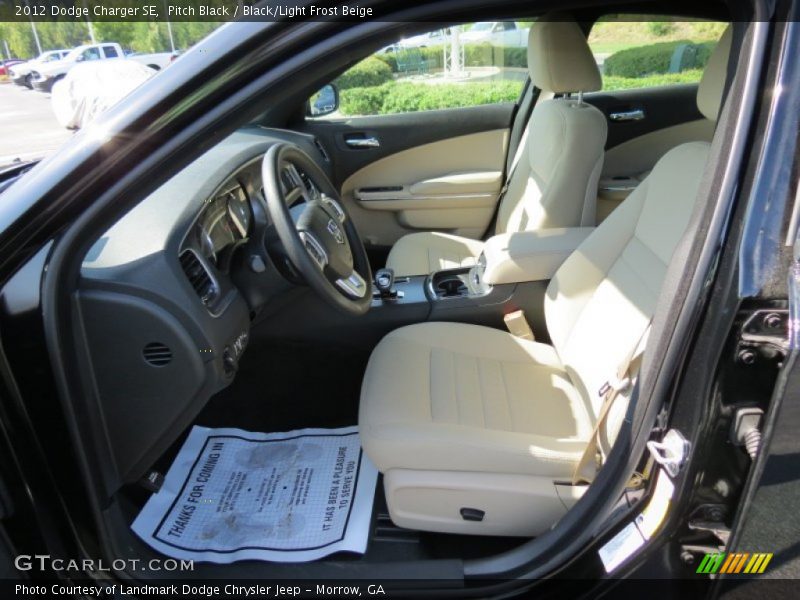 Pitch Black / Black/Light Frost Beige 2012 Dodge Charger SE