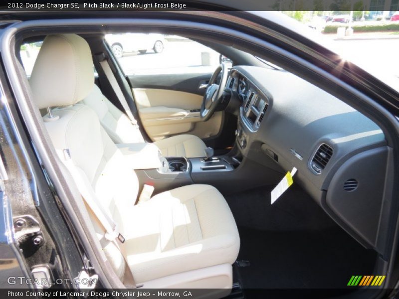 Pitch Black / Black/Light Frost Beige 2012 Dodge Charger SE