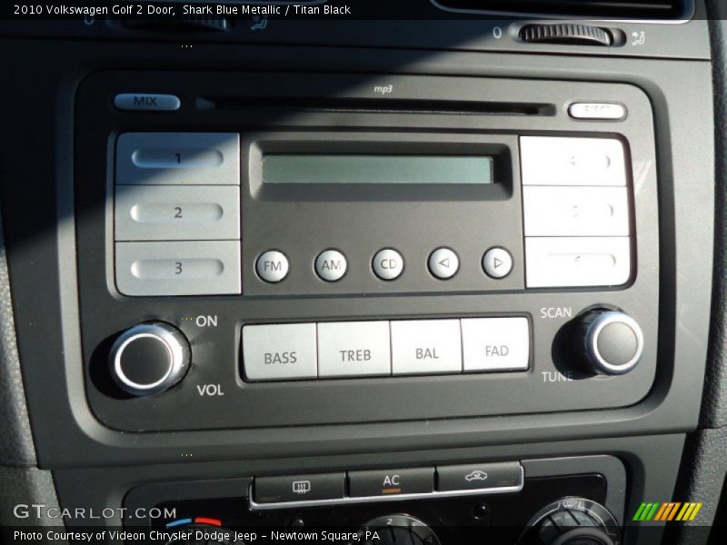 Shark Blue Metallic / Titan Black 2010 Volkswagen Golf 2 Door