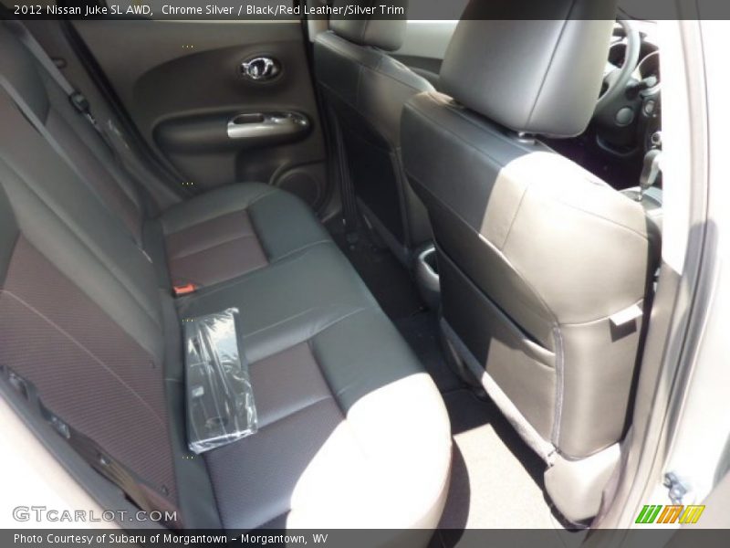 Chrome Silver / Black/Red Leather/Silver Trim 2012 Nissan Juke SL AWD