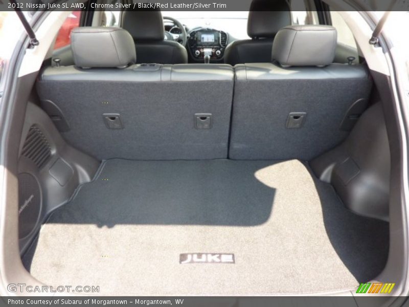 Chrome Silver / Black/Red Leather/Silver Trim 2012 Nissan Juke SL AWD