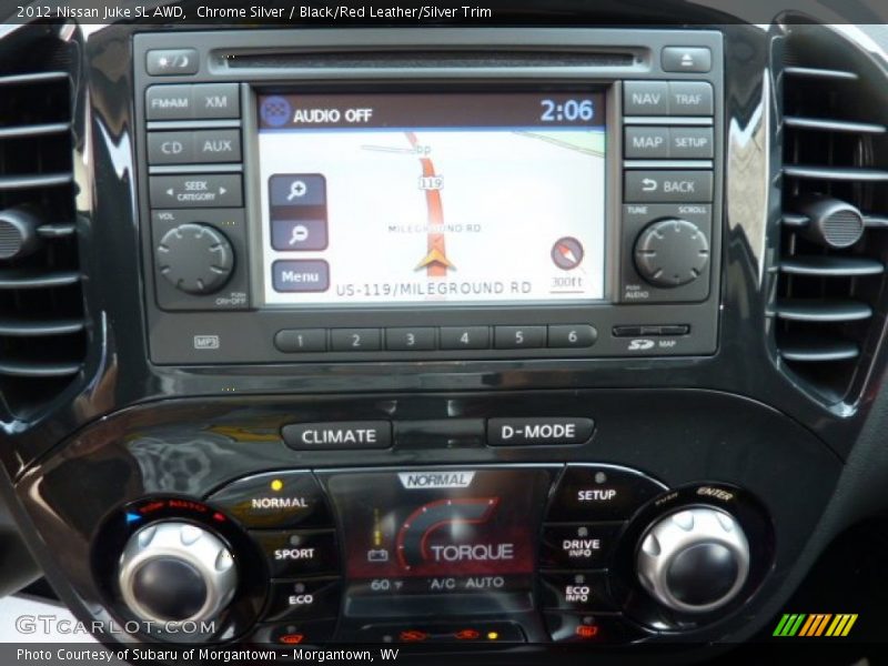Chrome Silver / Black/Red Leather/Silver Trim 2012 Nissan Juke SL AWD