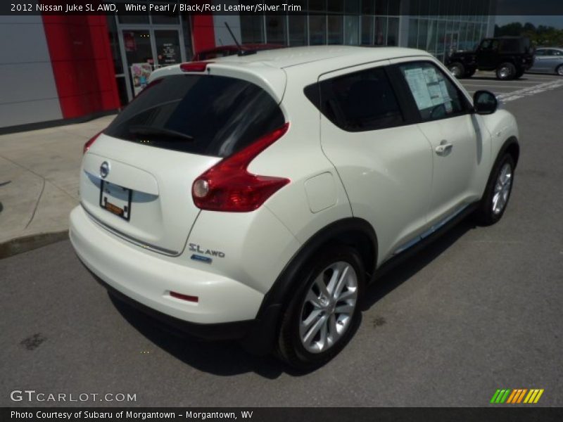 White Pearl / Black/Red Leather/Silver Trim 2012 Nissan Juke SL AWD