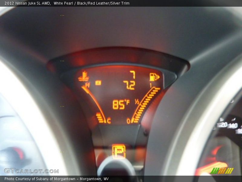 White Pearl / Black/Red Leather/Silver Trim 2012 Nissan Juke SL AWD