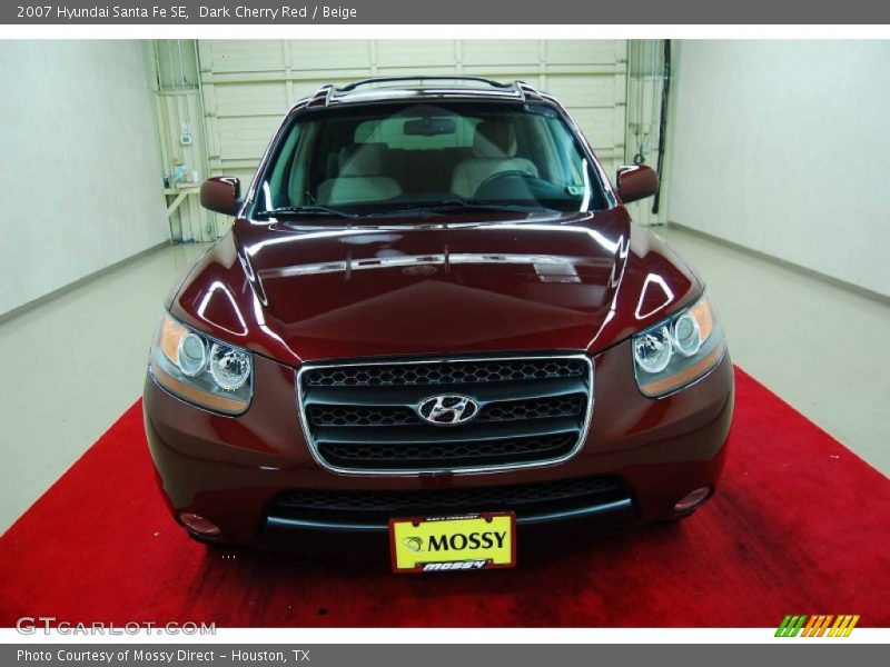 Dark Cherry Red / Beige 2007 Hyundai Santa Fe SE