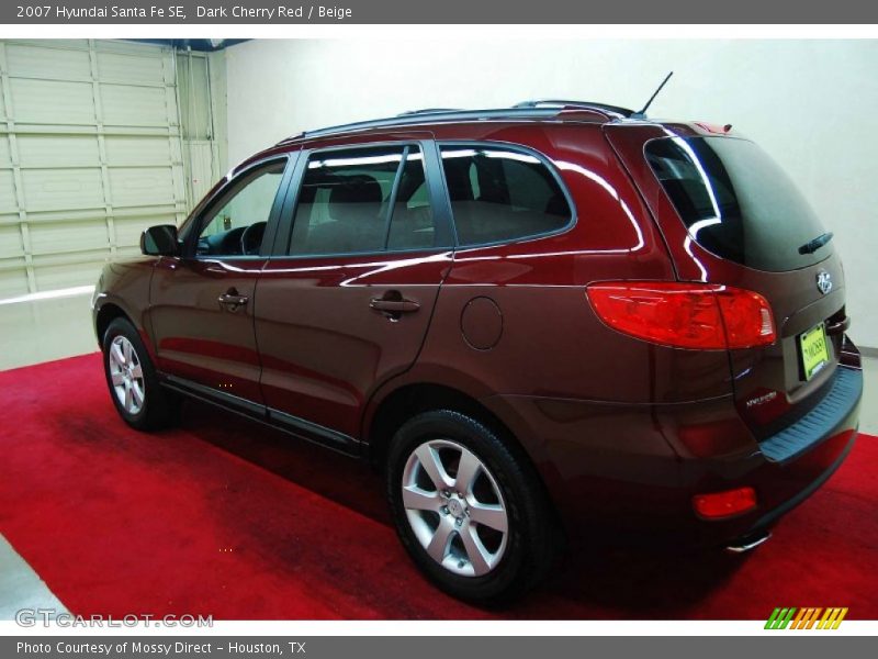 Dark Cherry Red / Beige 2007 Hyundai Santa Fe SE