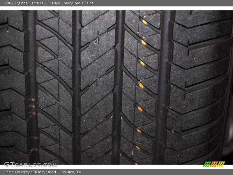 Dark Cherry Red / Beige 2007 Hyundai Santa Fe SE