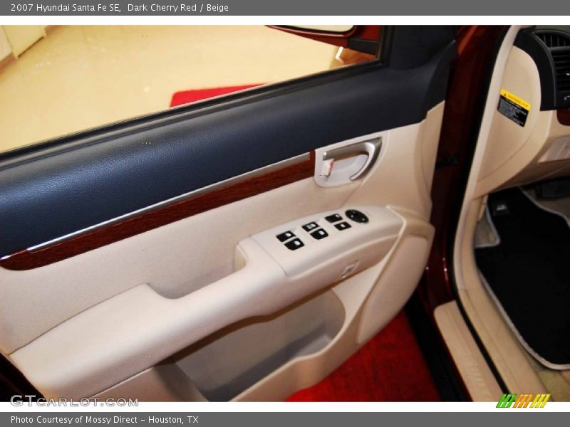 Dark Cherry Red / Beige 2007 Hyundai Santa Fe SE