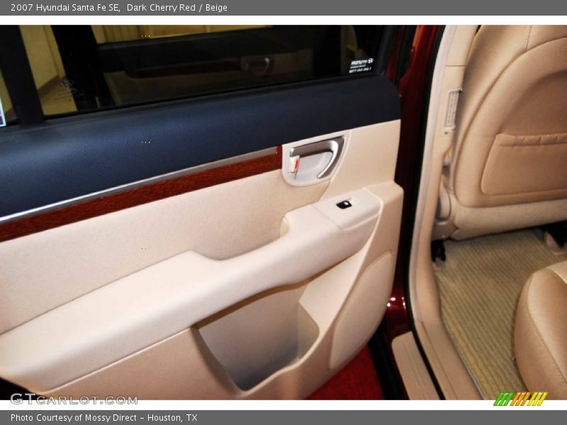 Dark Cherry Red / Beige 2007 Hyundai Santa Fe SE