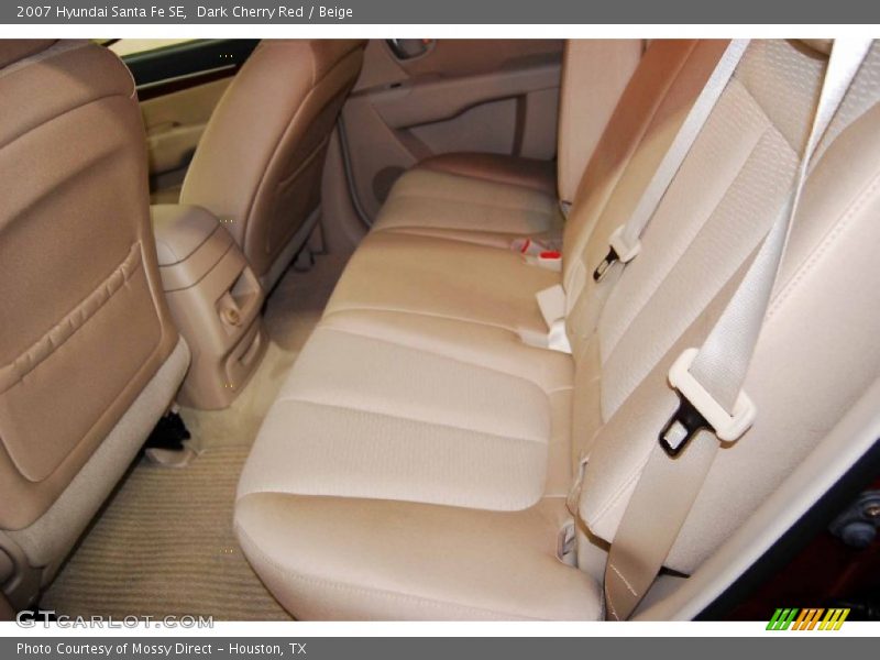Dark Cherry Red / Beige 2007 Hyundai Santa Fe SE