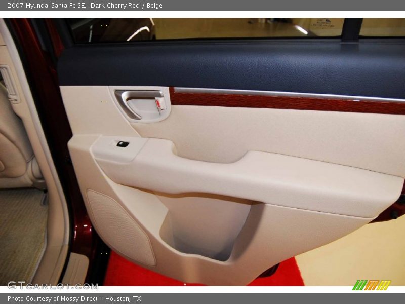 Dark Cherry Red / Beige 2007 Hyundai Santa Fe SE