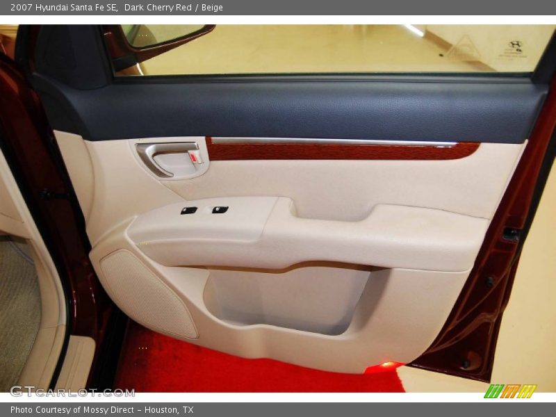 Dark Cherry Red / Beige 2007 Hyundai Santa Fe SE
