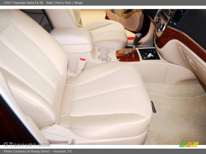 Dark Cherry Red / Beige 2007 Hyundai Santa Fe SE