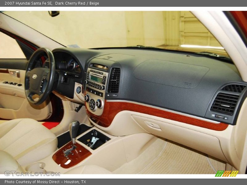 Dark Cherry Red / Beige 2007 Hyundai Santa Fe SE