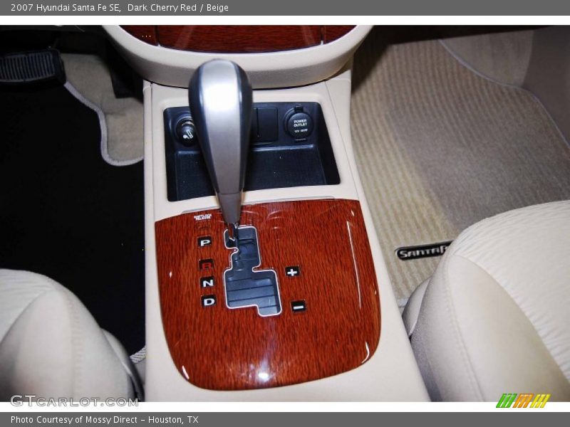 Dark Cherry Red / Beige 2007 Hyundai Santa Fe SE