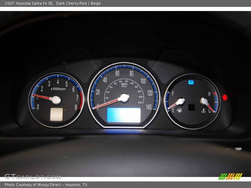 Dark Cherry Red / Beige 2007 Hyundai Santa Fe SE