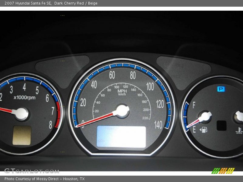 Dark Cherry Red / Beige 2007 Hyundai Santa Fe SE