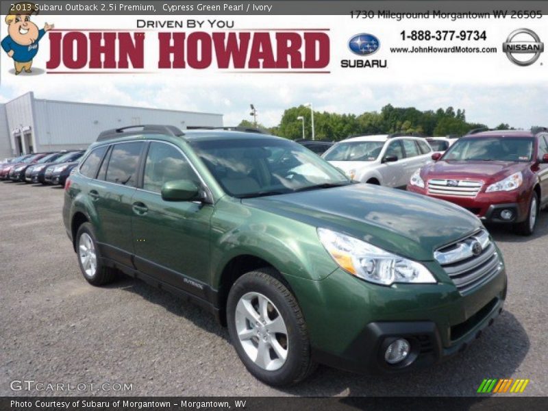 Cypress Green Pearl / Ivory 2013 Subaru Outback 2.5i Premium