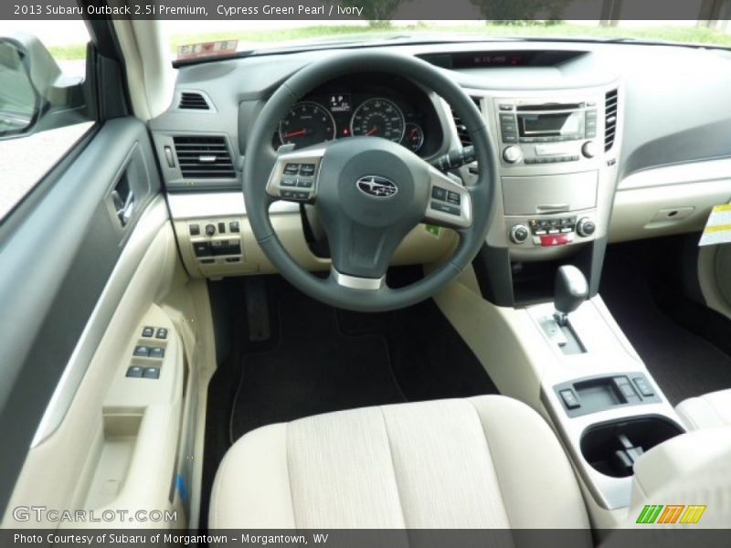 Cypress Green Pearl / Ivory 2013 Subaru Outback 2.5i Premium