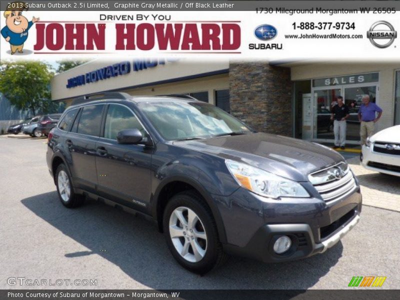 Graphite Gray Metallic / Off Black Leather 2013 Subaru Outback 2.5i Limited