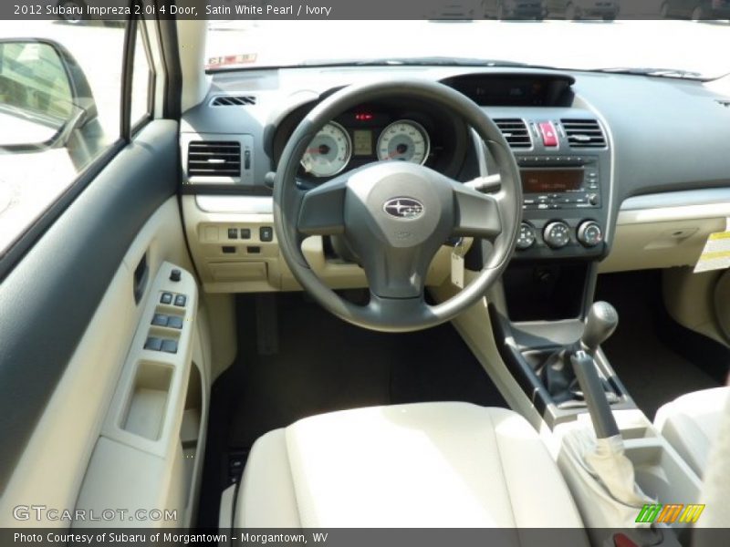 Satin White Pearl / Ivory 2012 Subaru Impreza 2.0i 4 Door