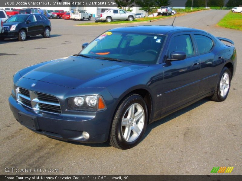 Steel Blue Metallic / Dark Slate Gray 2008 Dodge Charger R/T